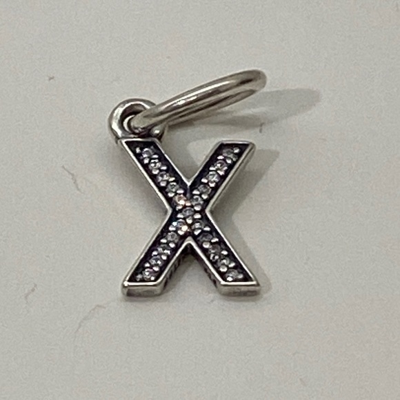 Pandora Sterling Silver Letter (X) Dangle Charm - Picture 2 of 6